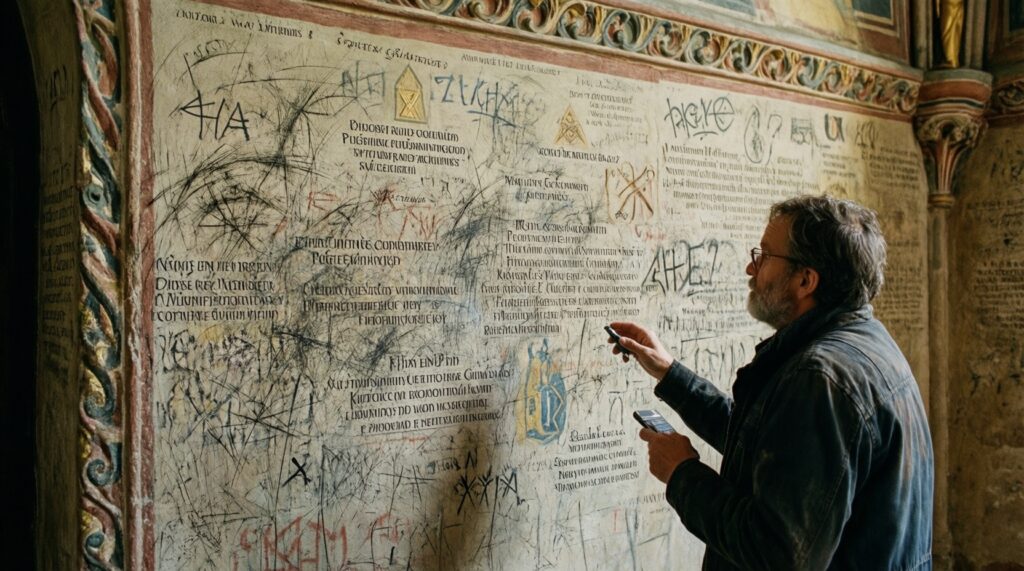 Тайные знаки и надписи в храмах: граффити паломников, ктиторские записи и символы - иллюстрация