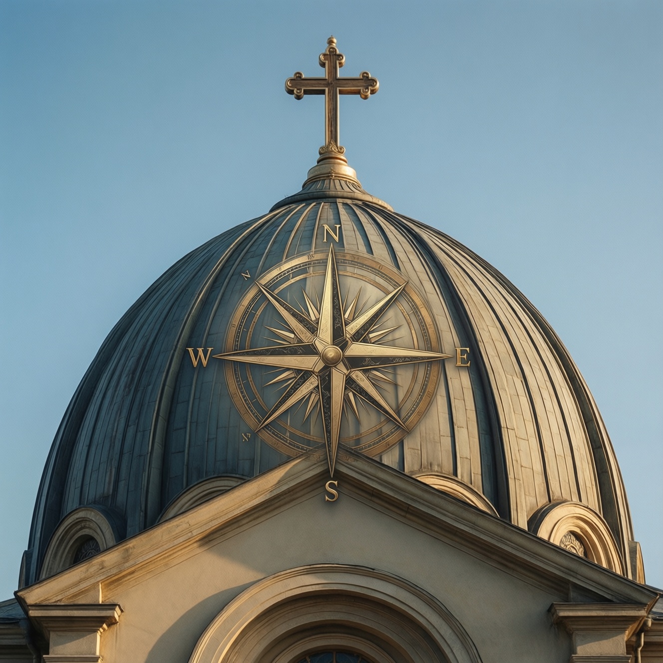 Символика в храмовой архитектуре: купола и кресты в контексте розы ветров и сторон света