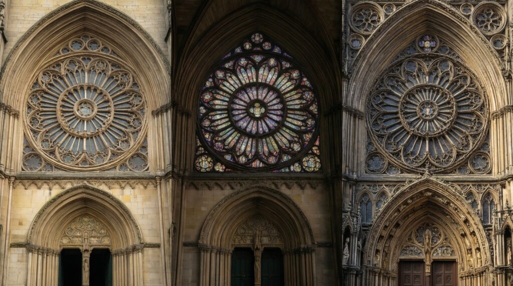 Символика в храмовой архитектуре: купола, шпили, розы-окна и ориентация по сторонам света - иллюстрация